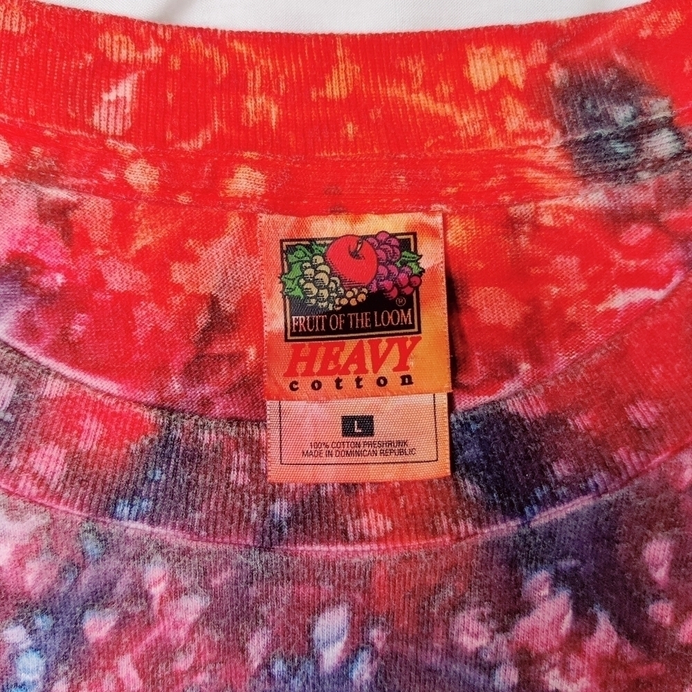 Bright Rainbow Tie Dye Tee Shirt T-shirt Florida Embroidery Sz Large - Picture 2 of 10